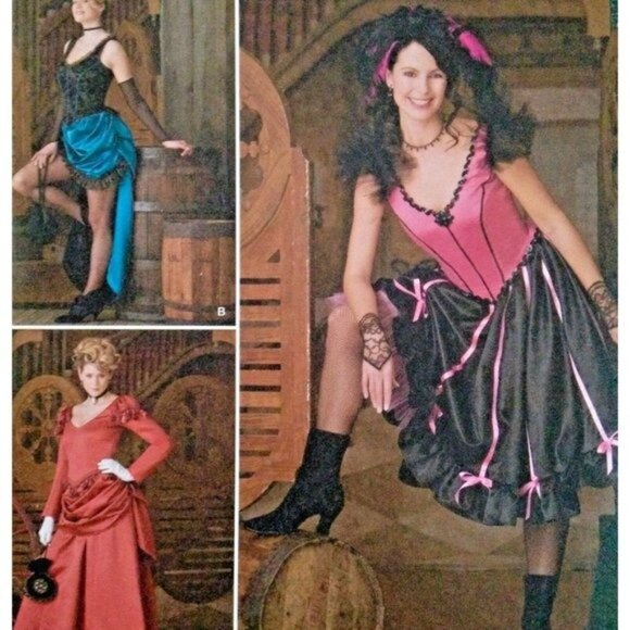 Simplicity Misses Western Saloon Girl Costume Pattern 2851 Sz 6-12 Uncut Cosplay - Picture 1 of 12